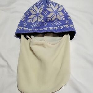 Knit Hat with Hidden Fleece Face Mask